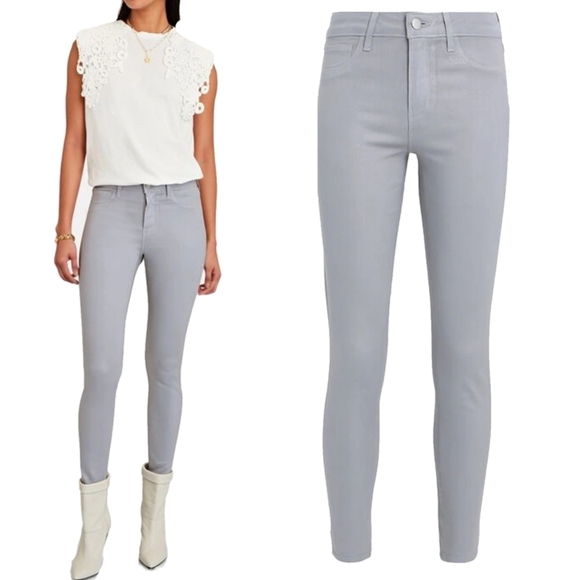 L'agence Margot High Rise Skinny Jeans 26 Gray - Picture 7 of 14